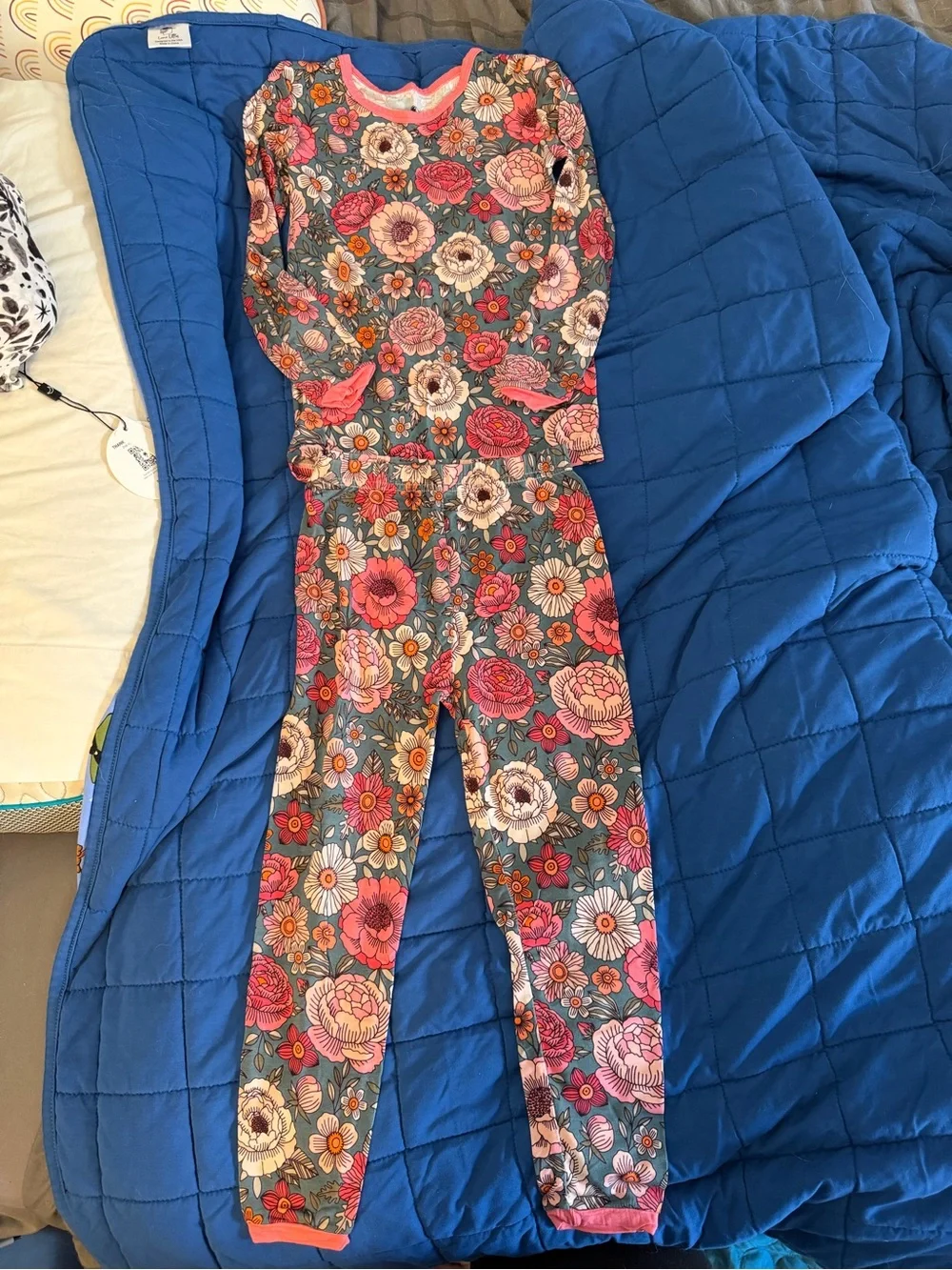 Lama Littles Blooming Grace Floral Long Sleeve Pants PJ Set 4T VGUC